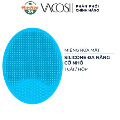 Miếng Rửa Mặt Vacosi Silicone Đa Năng Cỡ Nhỏ Màu Xanh