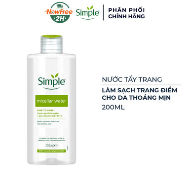 [TTSP-02] Nước Tẩy Trang Simple Làm Sạch Trang Điểm 200ml