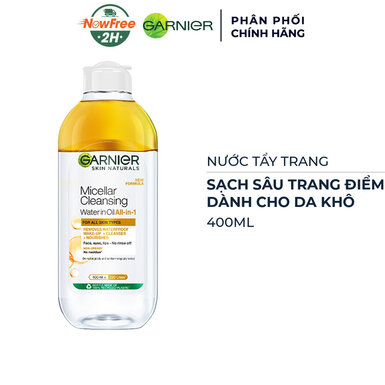 [TTGR-02] Nước Tẩy Trang Garnier Làm Sạch Sâu Lớp Trang Điểm 400ml