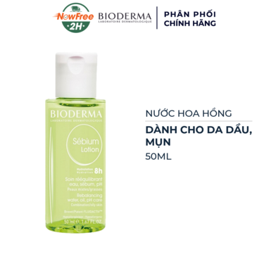 [TONERBIO-02] Nước Hoa Hồng Bioderma Dành Cho Da Dầu, Mụn 50ml