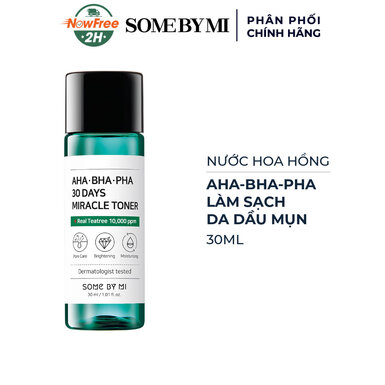 [TONERSBM-01] Nước Hoa Hồng Some By Mi AHA-BHA-PHA Cho Da Mụn 30ml