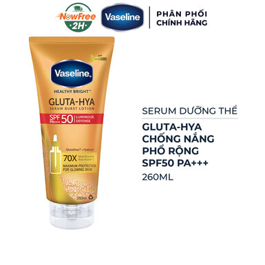 [SDTVASE-02] Serum Dưỡng Thể Vaseline Chống Nắng Phổ Rộng SPF50 PA+++ 260ml