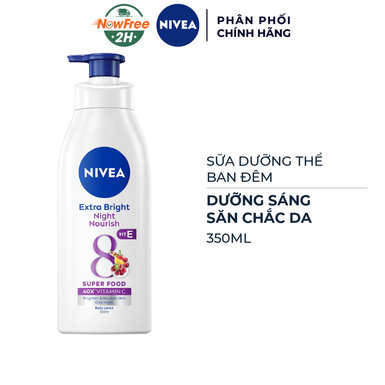 [SDTNI-01] Sữa Dưỡng Thể Nivea Sáng Da Ban Đêm Từ 8 Super Food 350ml