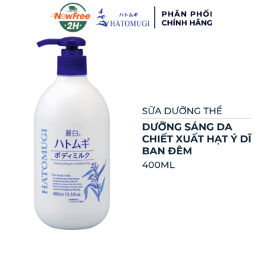 [SDTHATO-02] Sữa Dưỡng Thể Hatomugi Làm Sáng Da Ban Đêm 400ml