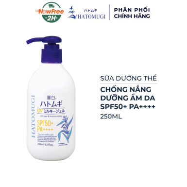 [SDTHATO-03] Sữa Dưỡng Thể Hatomugi Chống Nắng Dưỡng Ẩm SPF50+ PA++++ 250ml