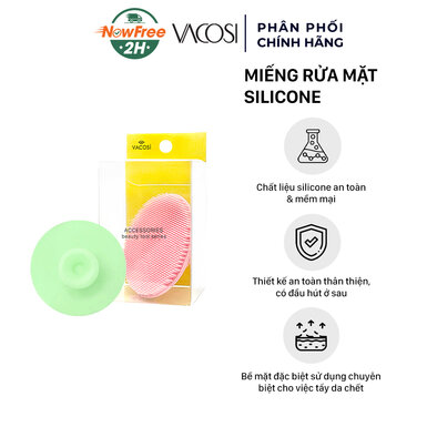 [MRMVAC-01] Miếng Rửa Mặt Vacosi Silicone Cleansing Pad 1 Miếng