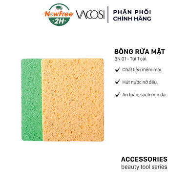[BRMVAC-01] Bông Rửa Mặt Vacosi Bọt Biển BN01 (2 Cái)