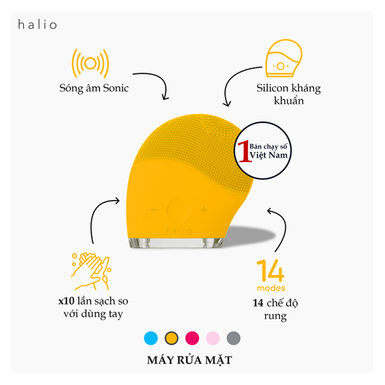 [MRMHA-02] Máy Rửa Mặt Halio Dành Cho Mọi Loại Da Màu Vàng