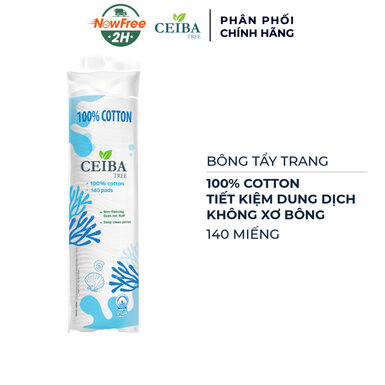 [BTTCE-01] Bông Tẩy Trang Ceiba 100% Chất Liệu Cotton 140 Miếng